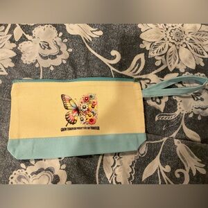 Butterfly Floral Canvas Pouch
